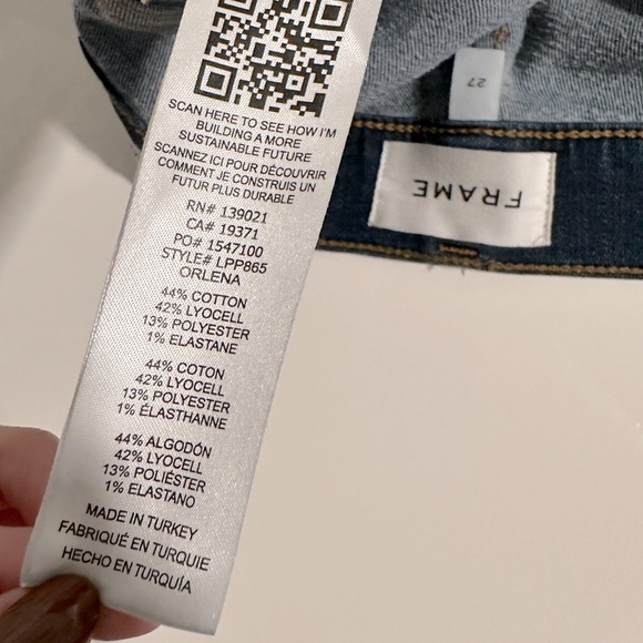 FRAME Le Palazzo High Rise Wide Leg Jeans Sz. 27 - Picture 10 of 10